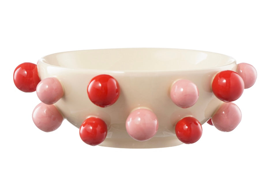 Bubble Bowl - pink and red balls
