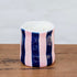 Pink Blue Striped Ceramic Candle | Caramel Vanilla Soy Candle | Noss and Co Australia