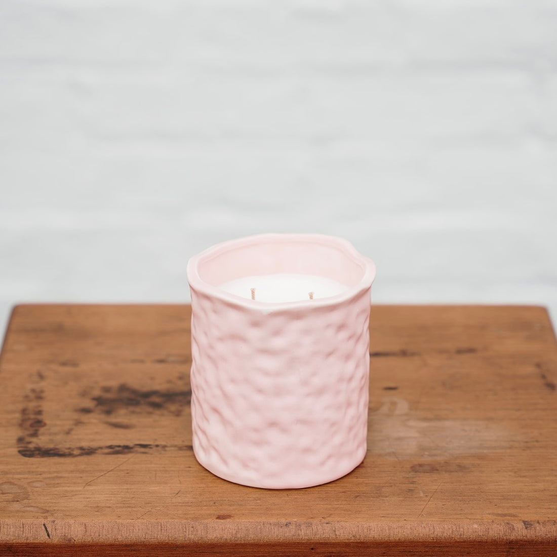 Candle Pink Textured Jar | Mango, Coconut &amp; Vanilla Candle | Noss &amp; Co | Australia