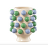 Hand Painted Ceramic Small Bubble Vase - Green & Blue